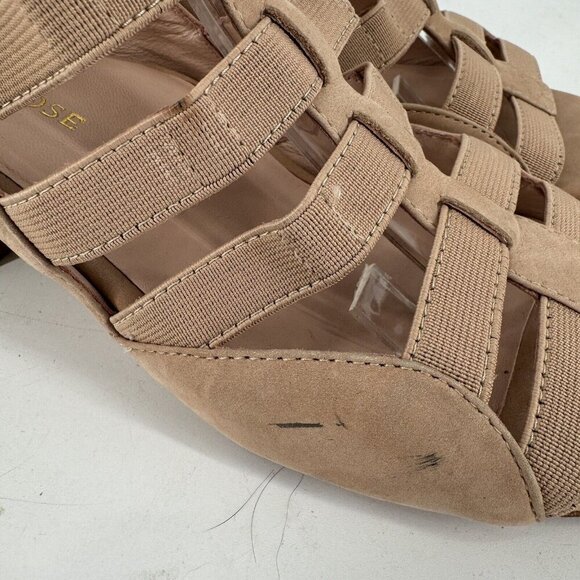 Taryn Rose Heels Women’s 7.5 tan leather strappy open toe sandals summer beach - Picture 4 of 9